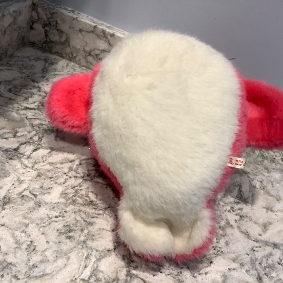 Vintage Sanrio 9” tall Pink Plush Stuffed Seal Sealion w/ mini sailor hat - Picture 6 of 11